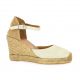 Pao Espadrille cuir laminé beige