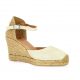 Pao Espadrille cuir laminé beige