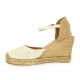 Pao Espadrille cuir laminé beige