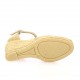 Pao Espadrille cuir velours camel