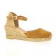 Pao Espadrille cuir velours whisky