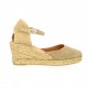 Pao Espadrille cuir velours camel