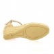 Pao Espadrille cuir velours camel