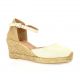 Pao Espadrille velours lamine beige