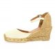 Pao Espadrille velours lamine beige