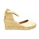 Pao Espadrille velours lamine beige