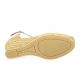 Pao Espadrille velours lamine beige