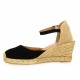 Pao Espadrille cuir velours noir