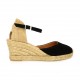 Pao Espadrille cuir velours noir