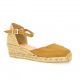 Pao Espadrille cuir velours whisky