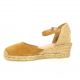 Pao Espadrille cuir velours whisky