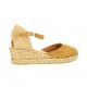 Pao Espadrille cuir velours whisky