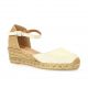 Pao Espadrille velours lamine beige