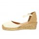 Pao Espadrille velours lamine beige