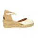 Pao Espadrille velours lamine beige