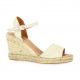 Pao Espadrille velours lamine beige