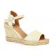 Pao Espadrille velours lamine beige