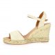 Pao Espadrille velours lamine beige