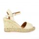 Pao Espadrille velours lamine beige