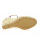 Pao Espadrille velours lamine beige