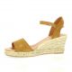 Pao Espadrille cuir velours whisky