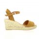 Pao Espadrille cuir velours whisky
