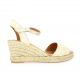 Pao Espadrille velours lamine beige