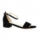 Costa Nu pieds cuir velours noir