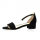 Costa Nu pieds cuir velours noir