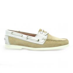 Latina Mocassins cuir velours beige