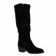 Gaia Bottes cuir velours noir