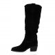 Gaia Bottes cuir velours noir