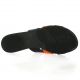 Reqins Nu pieds cuir velours noir/orange