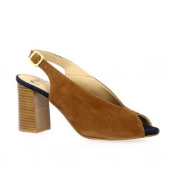 Cor by andy Nu pieds cuir velours cognac