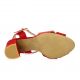 Cor by andy Nu pieds cuir velours rouge