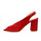 Cor by andy Nu pieds cuir velours rouge