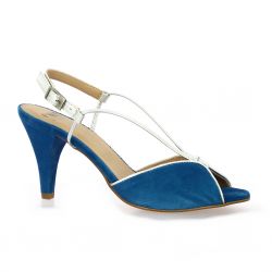 Cor by andy Nu pieds cuir velours bleu