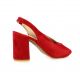 Cor by andy Nu pieds cuir velours rouge