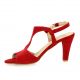 Cor by andy Nu pieds cuir velours rouge