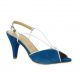 Cor by andy Nu pieds cuir velours bleu