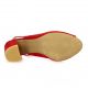 Cor by andy Nu pieds cuir velours rouge