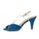 Cor by andy Nu pieds cuir velours bleu