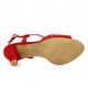 Cor by andy Nu pieds cuir velours rouge