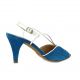 Cor by andy Nu pieds cuir velours bleu