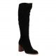 Fremilu Bottes cuir velours noir