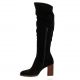 Fremilu Bottes cuir velours noir