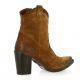 Emanuele Crasto Boots cuir velours cognac