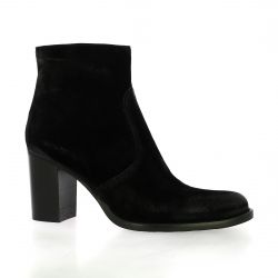 Spazio 08 Boots cuir velours noir