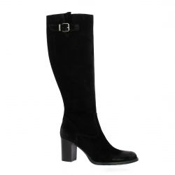 Spazio 08 Bottes cuir velours noir