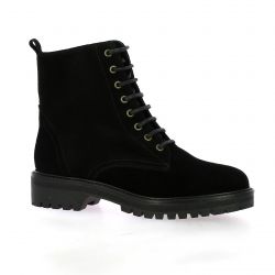 Exit Boots cuir velours noir